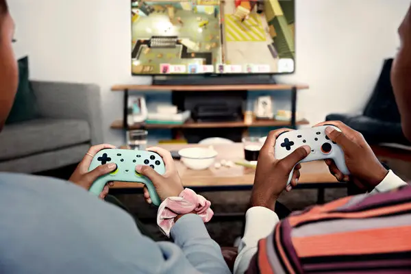"Players enjoying multiplayer web games across devices"
